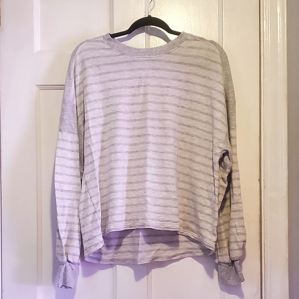 American Eagle striped boxy tee
